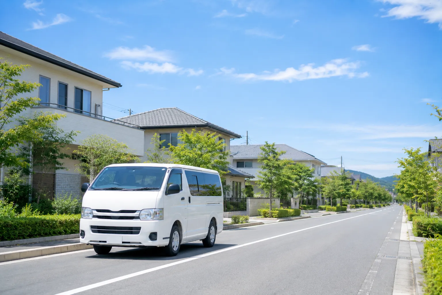 現地調査に向かう営業車