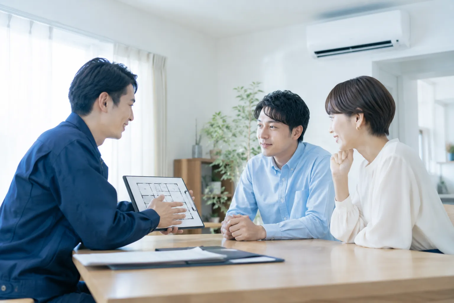 ご家庭での相談風景
